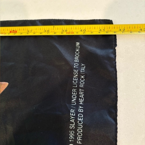 Vintage Slayer 1995 Eagle Logo Scarf / Fabric Poster - Made in Italy - Picture 5 of 6